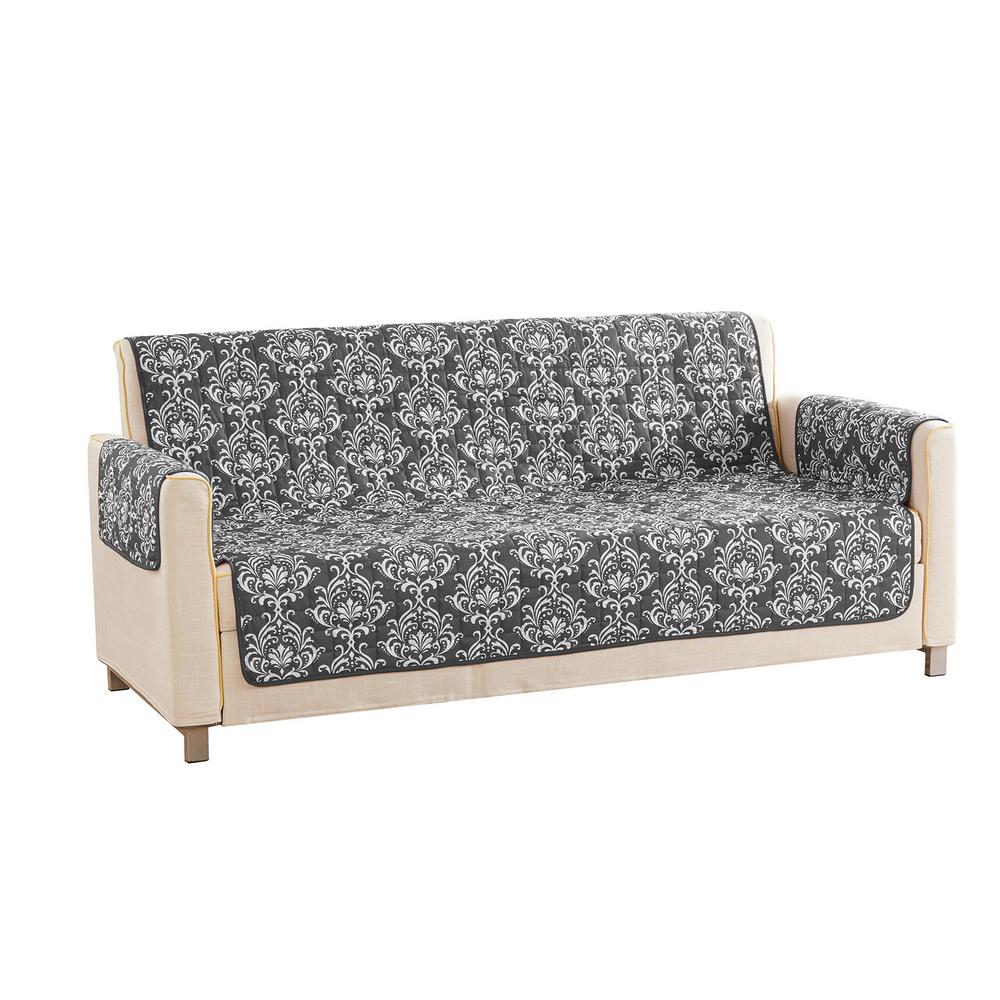 Quickfit Aime Water Resistant Grey Fit Polyester Fit Sofa Slip