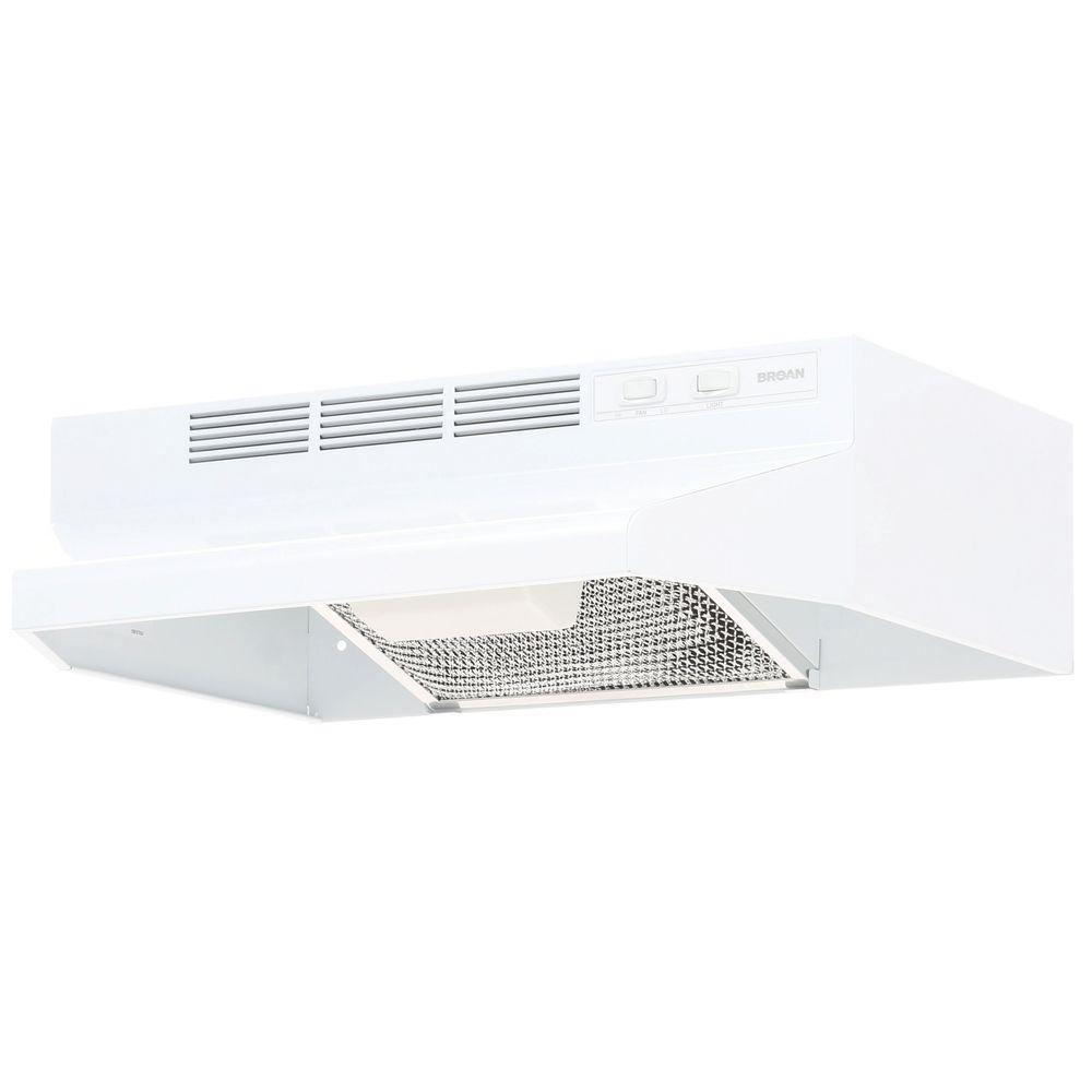 Broan 41000 Series 21 In Non Vented Range Hood In White 412101 The   White Broan Under Cabinet Range Hoods 412101 64 300 