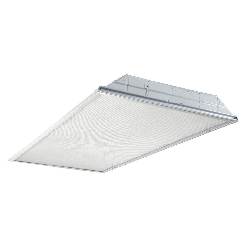 2 Ft X 4 Ft White Integrated Led Drop Ceiling Troffer Light With 5000 Lumens 4000k