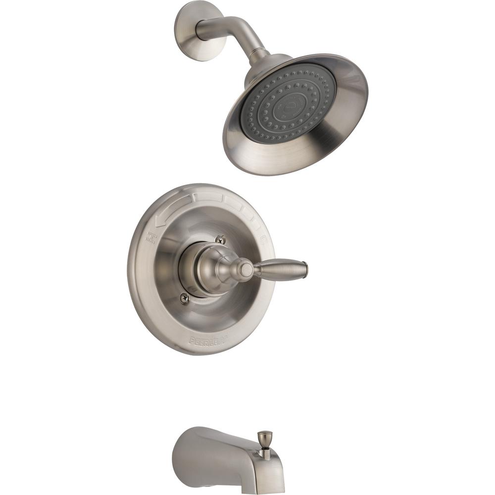 Peerless Single Handle 1 Spray Tub And Shower Faucet In Brushed