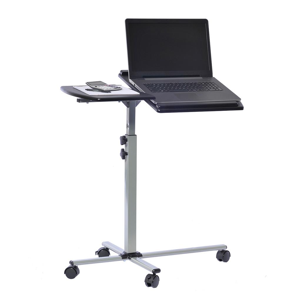 Graphite Rolling Adjustable Laptop Cart-RTA-B003-GPH06 - The Home Depot