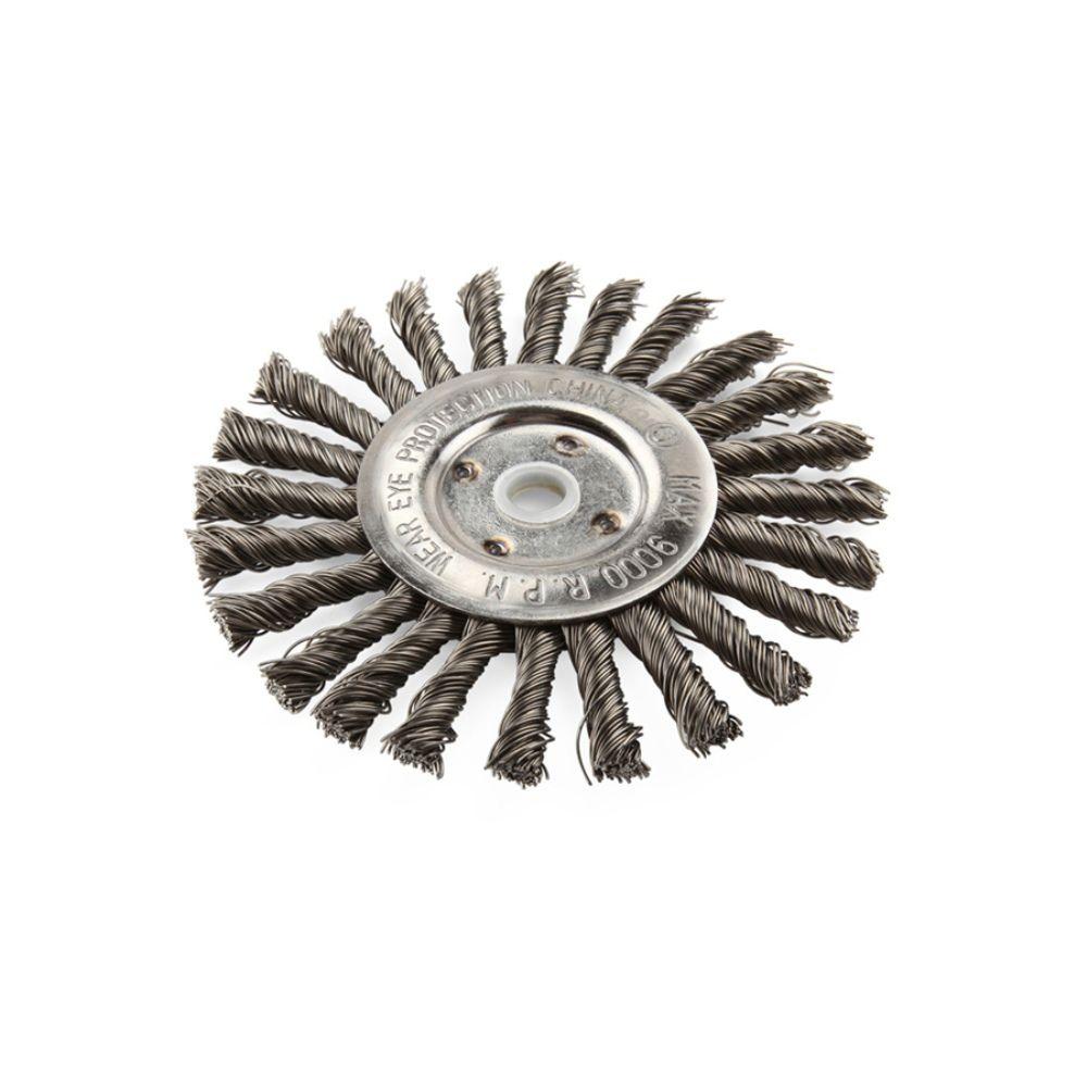 Milwaukee 4 in. Crimped Wire Wheel Brush48525070 The Home Depot