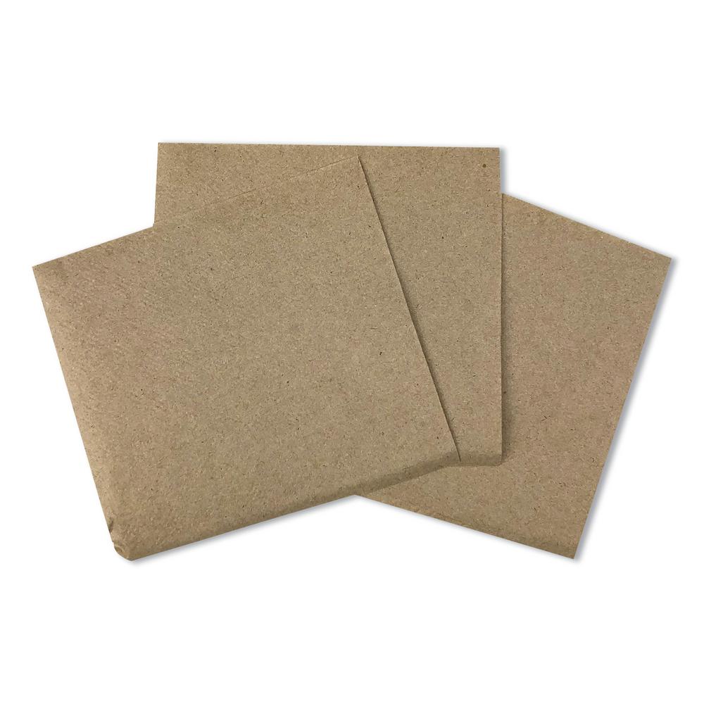 Boardwalk BWK8300K 9.5 in. x 9.5 in. 1-Ply Beverage Napkins - Kraft (500/Pack, 8 Packs/Carton)