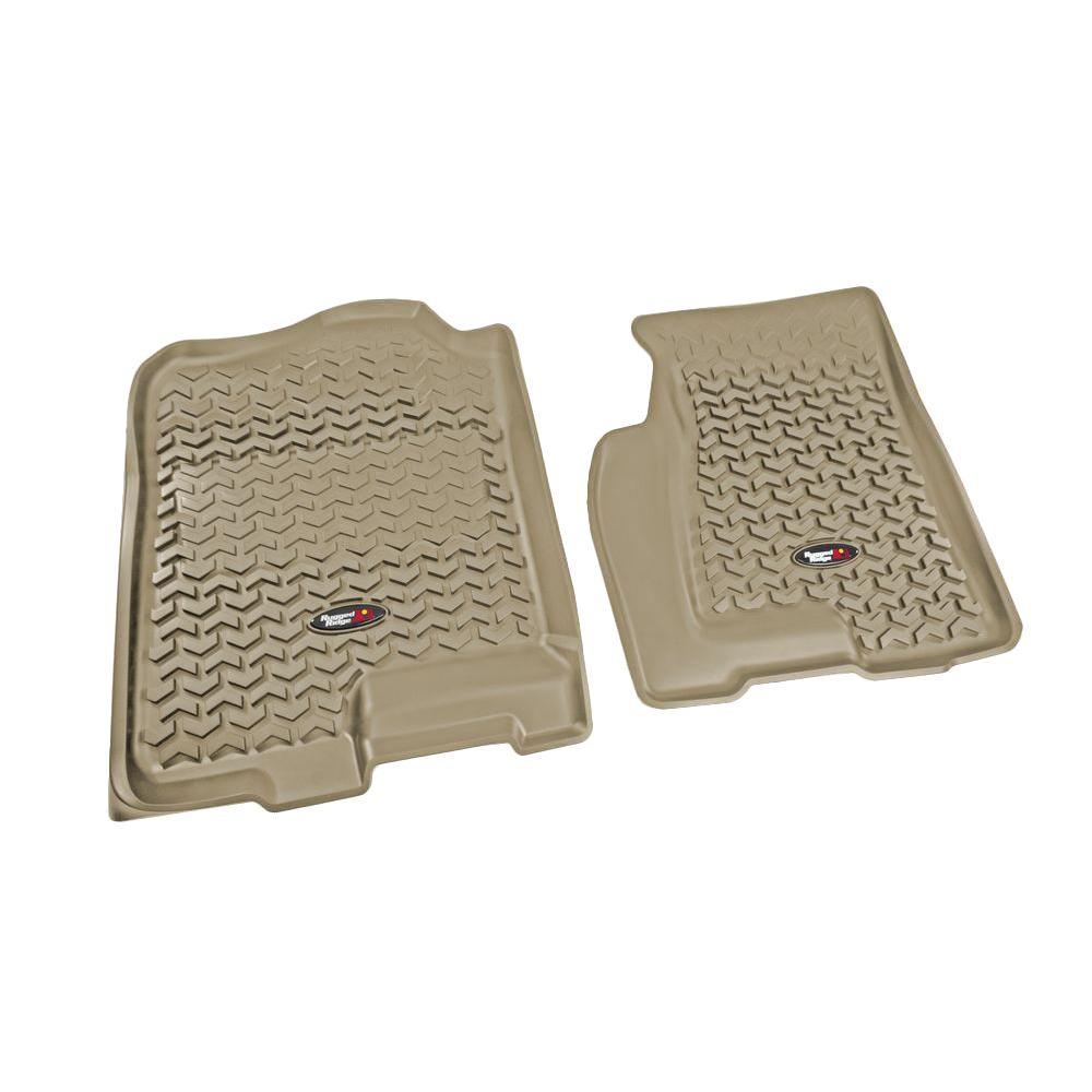 Rugged Ridge Floor Liner Front Pair Tan 1999 2006 Gm Silverado