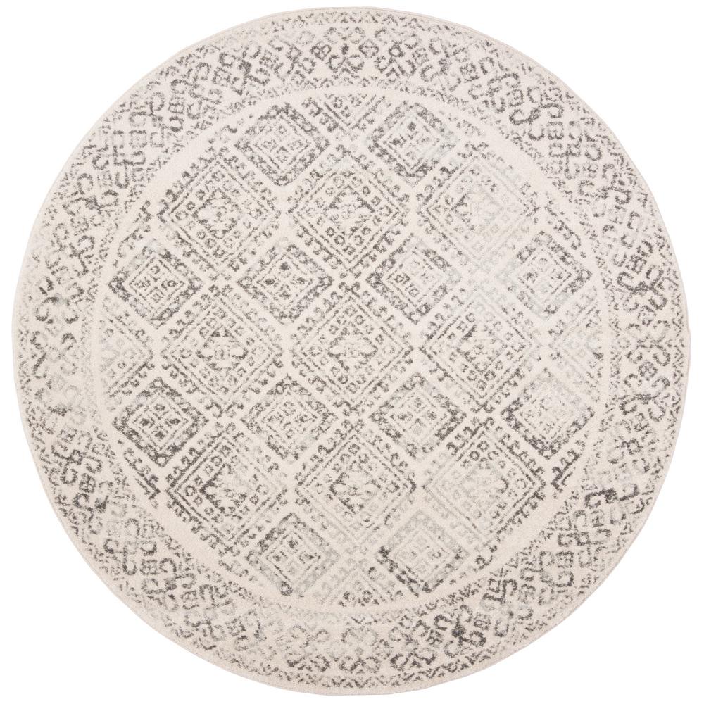 Safavieh Tulum Ivory/Gray 9 ft. x 9 ft. Round Area RugTUL272A9R The