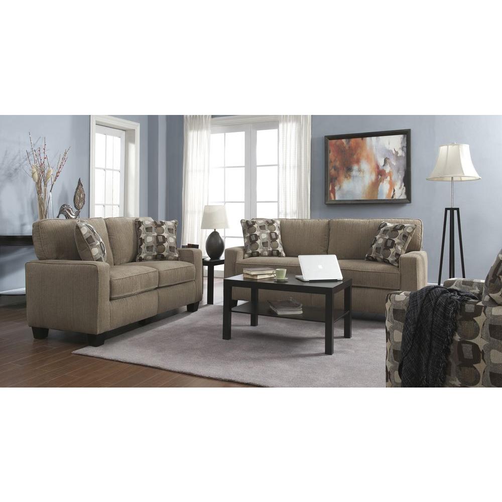 Serta Rta Santa Cruz Platinum Espresso Polyester Sofa Cr43534pb