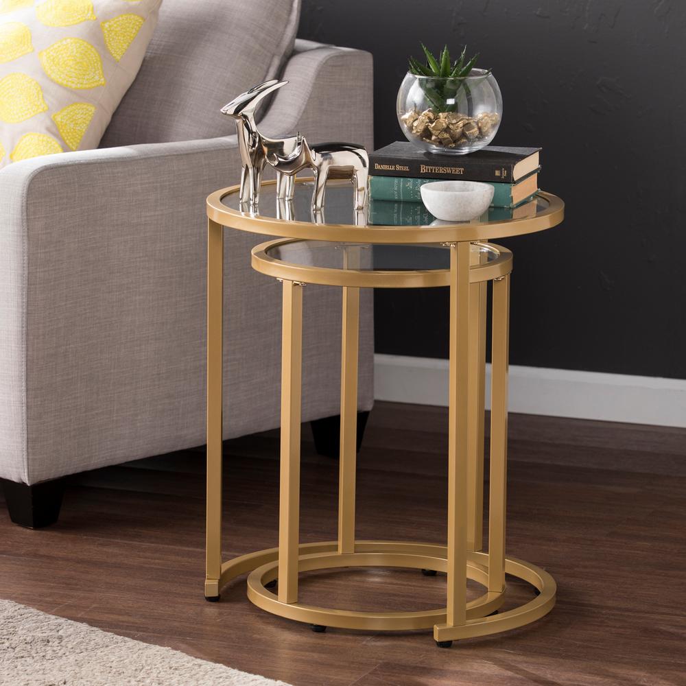 Gold Southern Enterprises AMZ8746CO Marlington Nesting Tables
