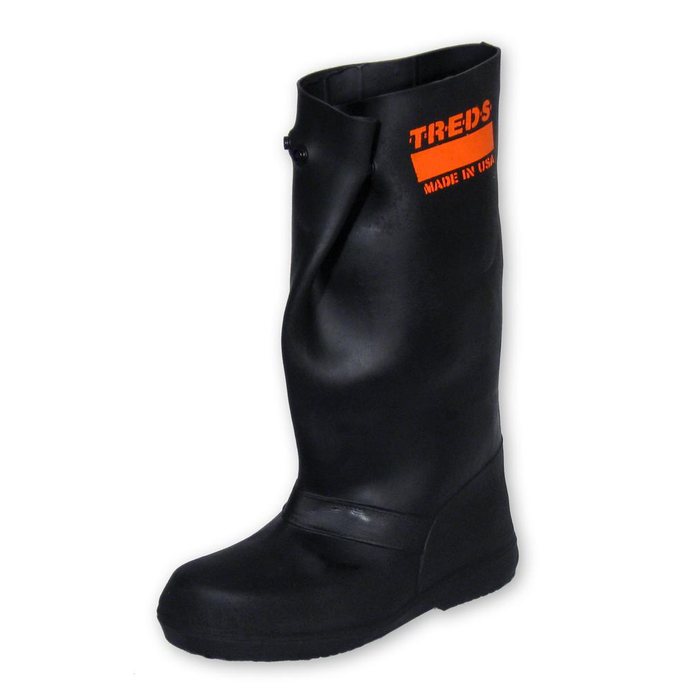 Treds 17 In Men Medium Black Rubber Over The Shoe Boots Size 75 85 17851 The Home Depot 1158