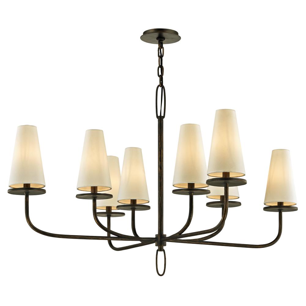Troy Lighting Marcel 8 Light Pompeii Bronze 43 25 In D Chandelier Troy Lighting Marcel 8 Light Pompeii Bronze 43 25 In D Chandelier With Off