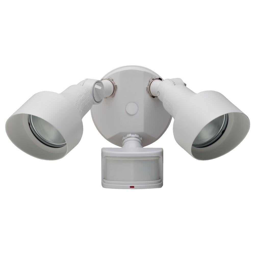 Dusk To Dawn Defiant Spotlights Outdoor Security Lighting 270 Degree White Motion Outdoor Security Light