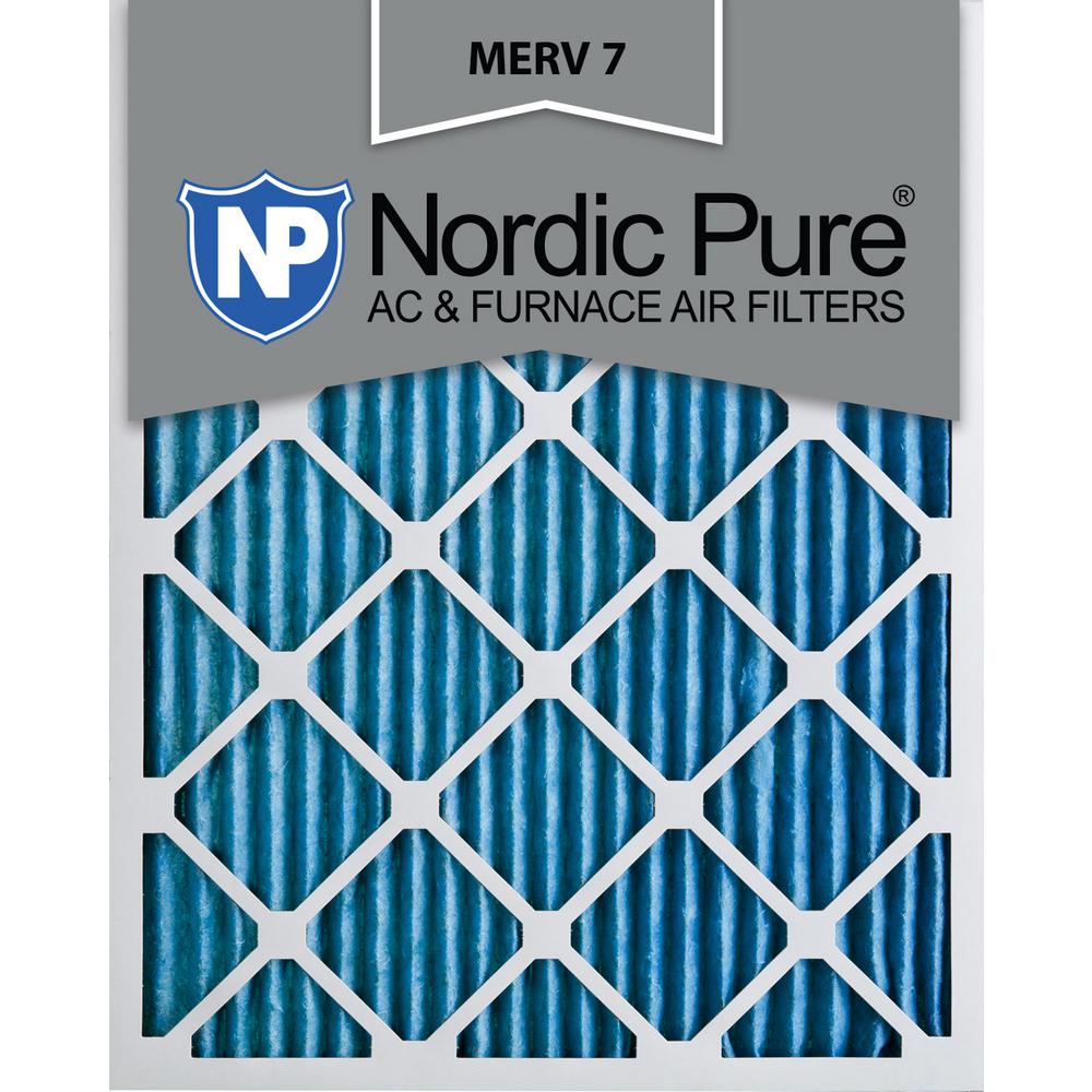 Nordic Pure 16x20x1M7-6 MERV 7 Pleated AC Furnace Air Filter, 16x20x1, Box of 6