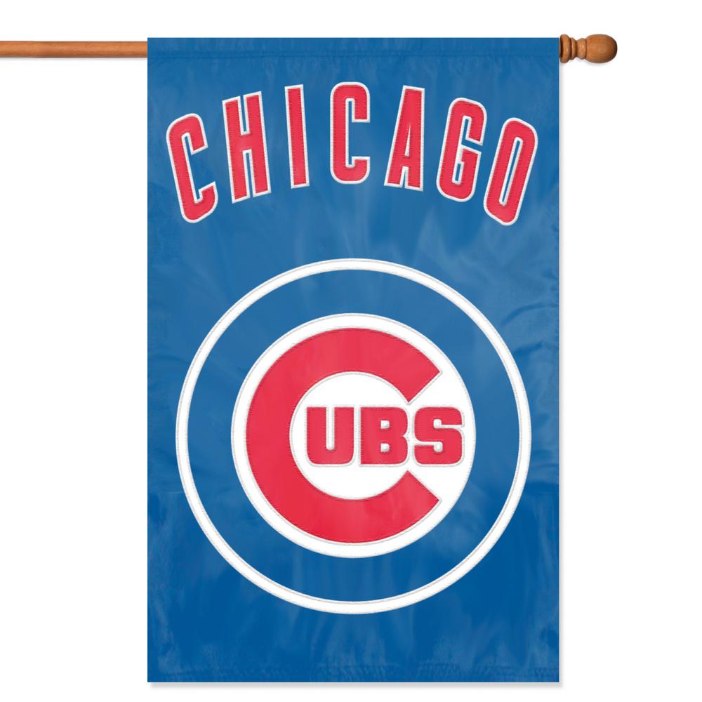 Party Animal Chicago Cubs Applique Banner Flag Afcub The Home Depot