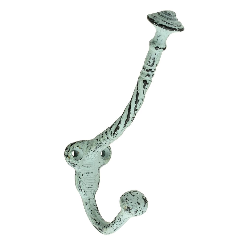 Mascot Hardware Twisted 5 in. Distressed Grey Hat and Coat Hook