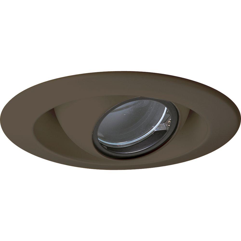 Progress Lighting 6 in. Antique Bronze Recessed Baffle Trim for Sloped