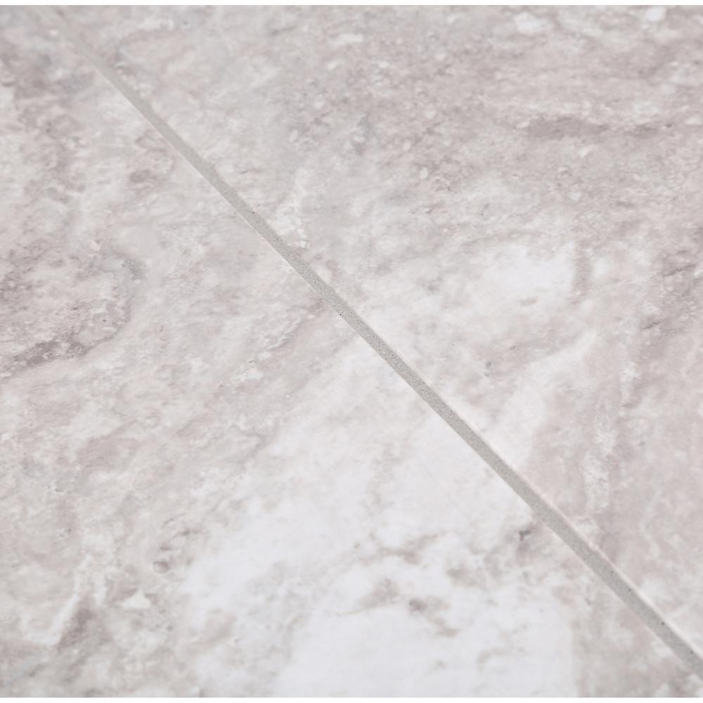 Trafficmaster Groutable 18 In X White And Grey Travertine 5