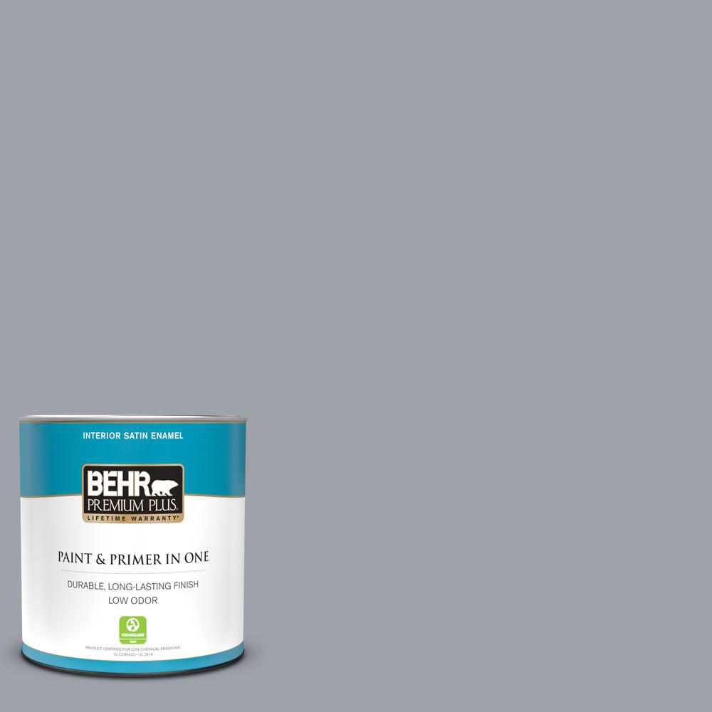 Behr Premium Plus 1 Qt N510 4 Supernova Satin Enamel Low Odor Interior Paint And Primer In One 740004 The Home Depot