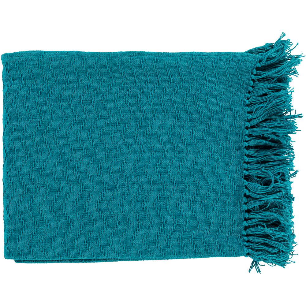 Artistic Weavers Stanley Teal Cotton Throw-S00151045362 - The Home Depot