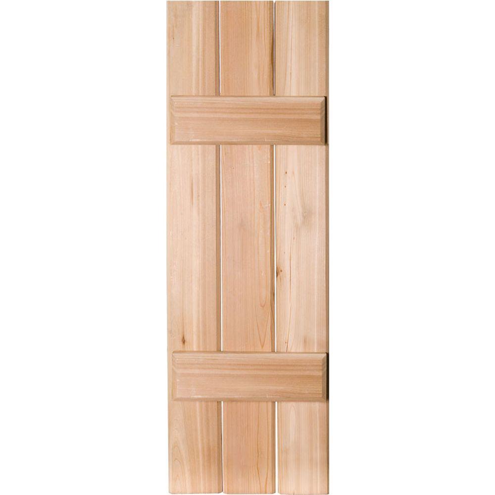 Ekena Millwork 12 in. x 42 in. Exterior Real Wood Pine Board and Batten