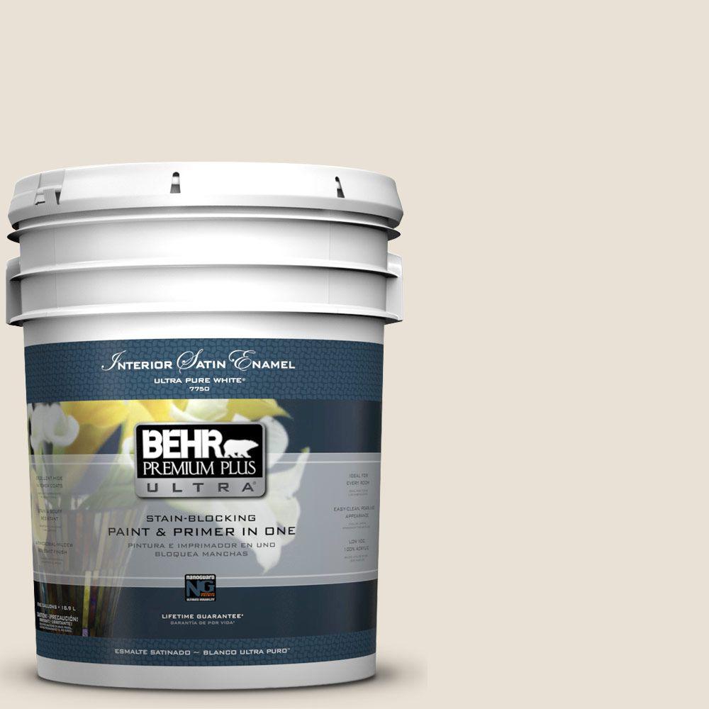 BEHR Premium Plus Ultra 5gal. BXC62 Alabaster Satin Enamel Interior