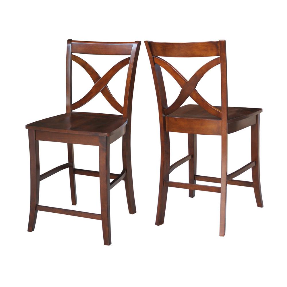 International Concepts Salerno 24 in. Espresso Bar Stool S581-142 - The ...