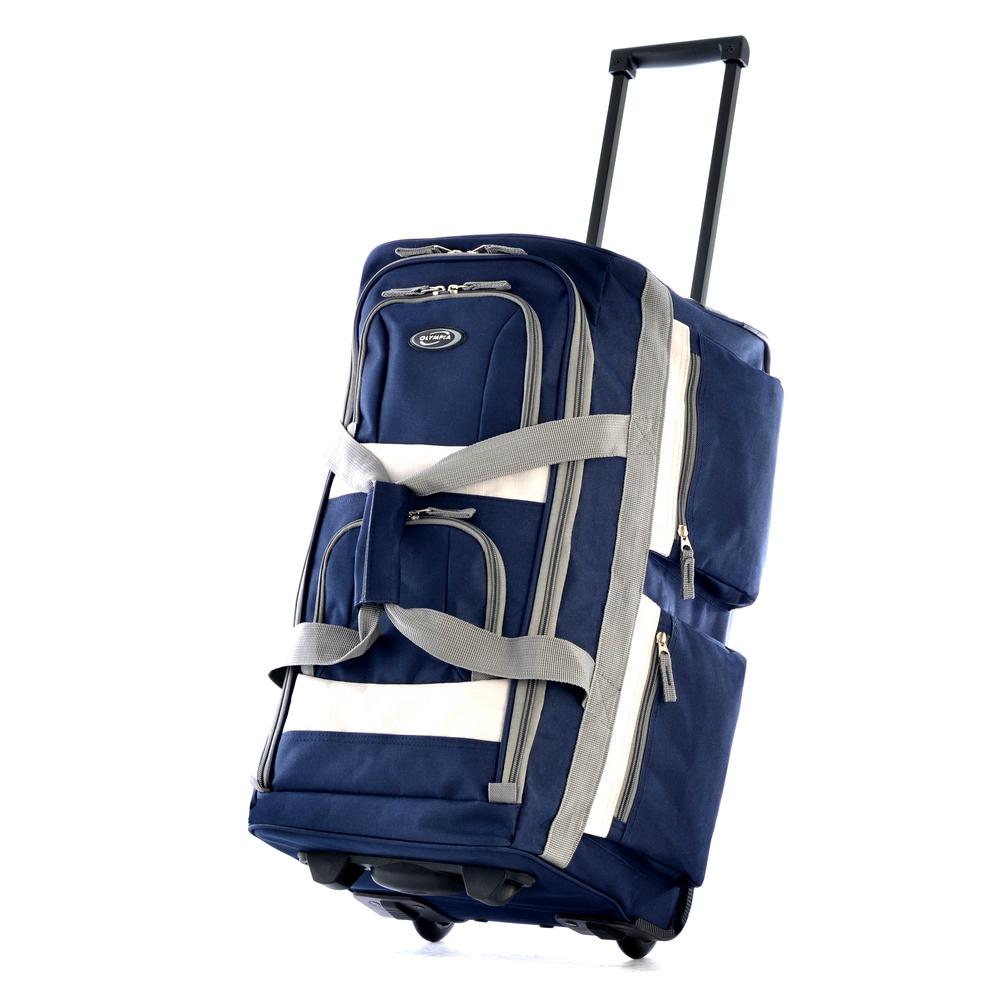 olympia 8 pocket rolling duffel bag
