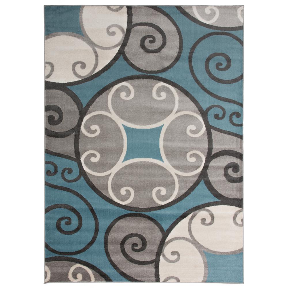 World Rug Gallery Modern Scroll Circles Design Area 9 X 12 Modern Scroll Circles Design Area Rug