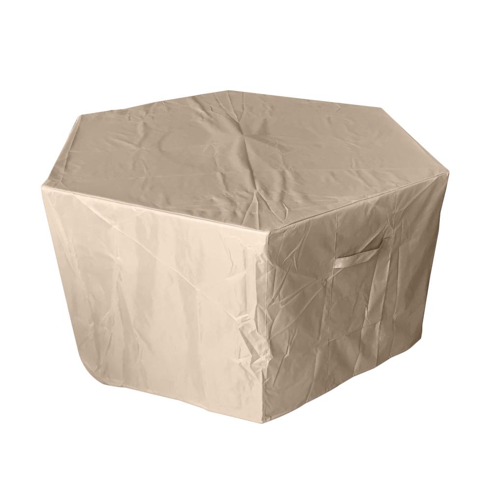 55 In Hexagon Fire Pit Cover Hvd Hexcvr The Home Depot