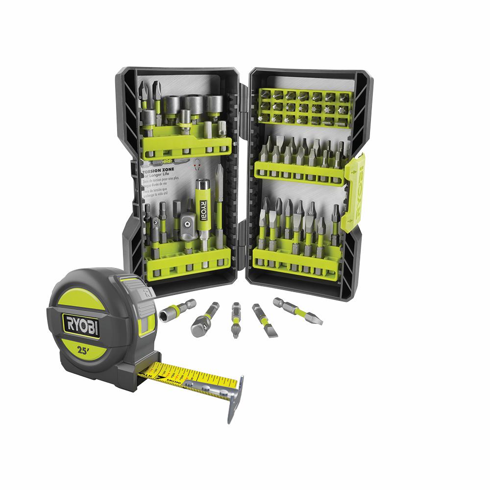 RYOBI Impact Rated Driving Kit (70Piece) with BONUS 25 ft. Tape MeasureAR2040RTM25 The Home