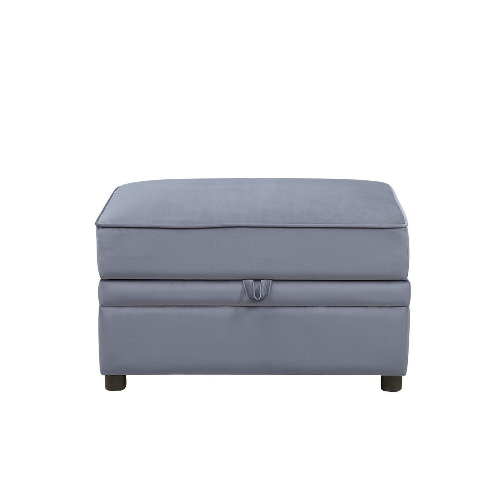 Acme Furniture Bois Ii Gray Velvet Storage Ottoman Section Modular Acme Furniture Bois Ii Gray Velvet Storage Ottoman Section Modular Sofa
