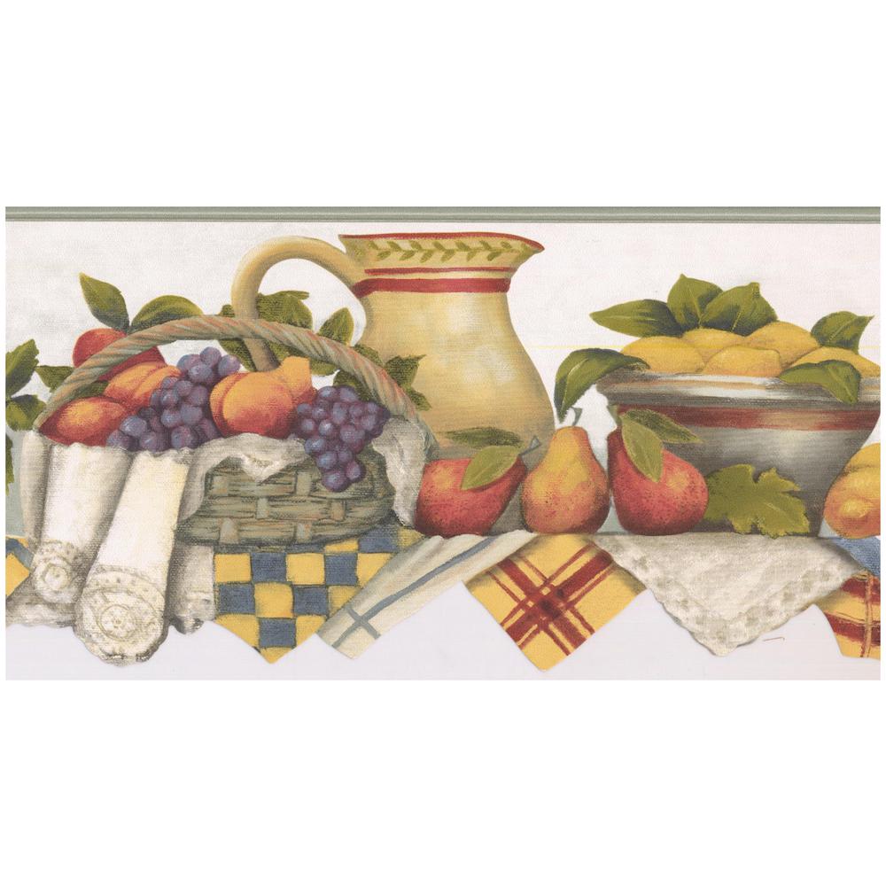 Norwall Kitchen Shelf Bowl of Strawberries Fruit Basket Jug Pears ...