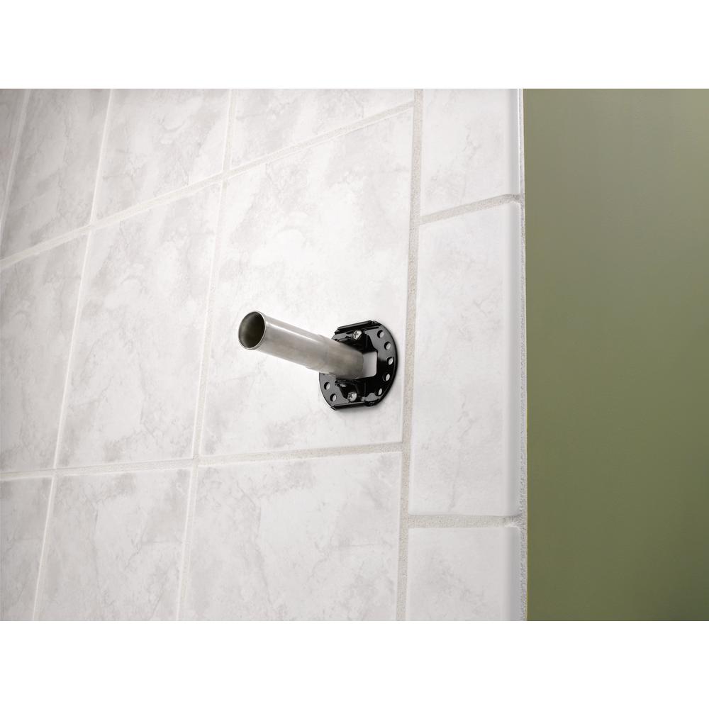 Moen 60 In Curved Shower Rod With Pivoting S Brushed Nickel Csr2165bn The Home Depot - Pivoting Curtain Rod