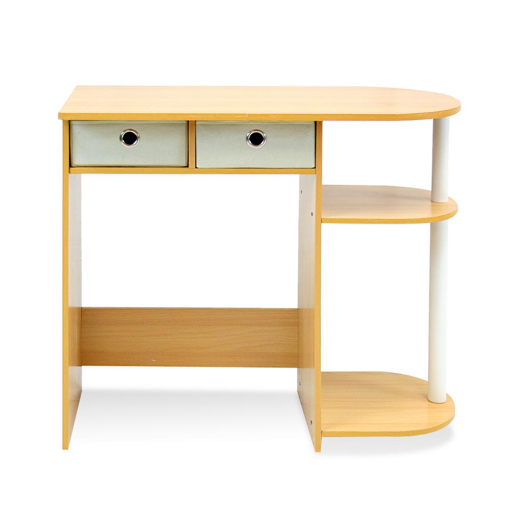 Llytech Inc Go Green Beech Computer Desk with Bin Drawer11193BE/WH/IV