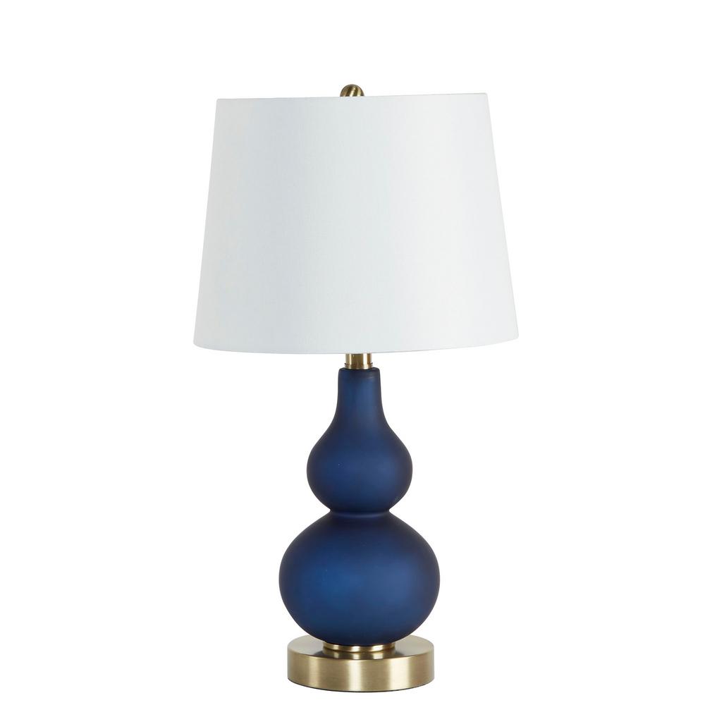 Silverwood Furniture Reimagined Reese 22.5 in. Navy Blue Glass Gourd ...