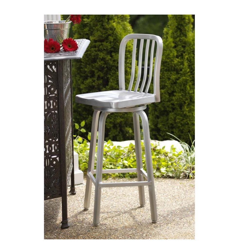 Home Decorators Collection Sandra 30 inch Brushed Aluminum Swivel Bar Stool by Home Decorators Collection