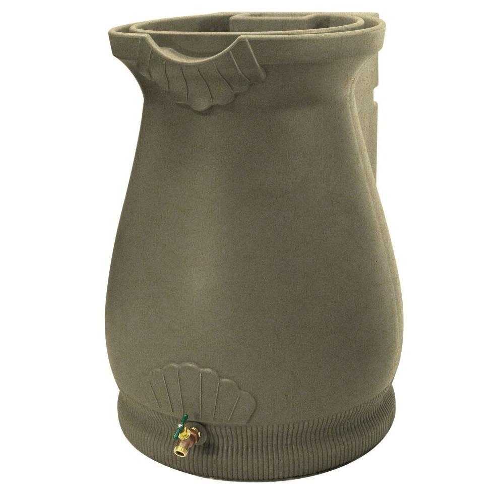 Rain Wizard 65 Gal. Sandstone Urn Rain BarrelRWURNSAN The Home Depot
