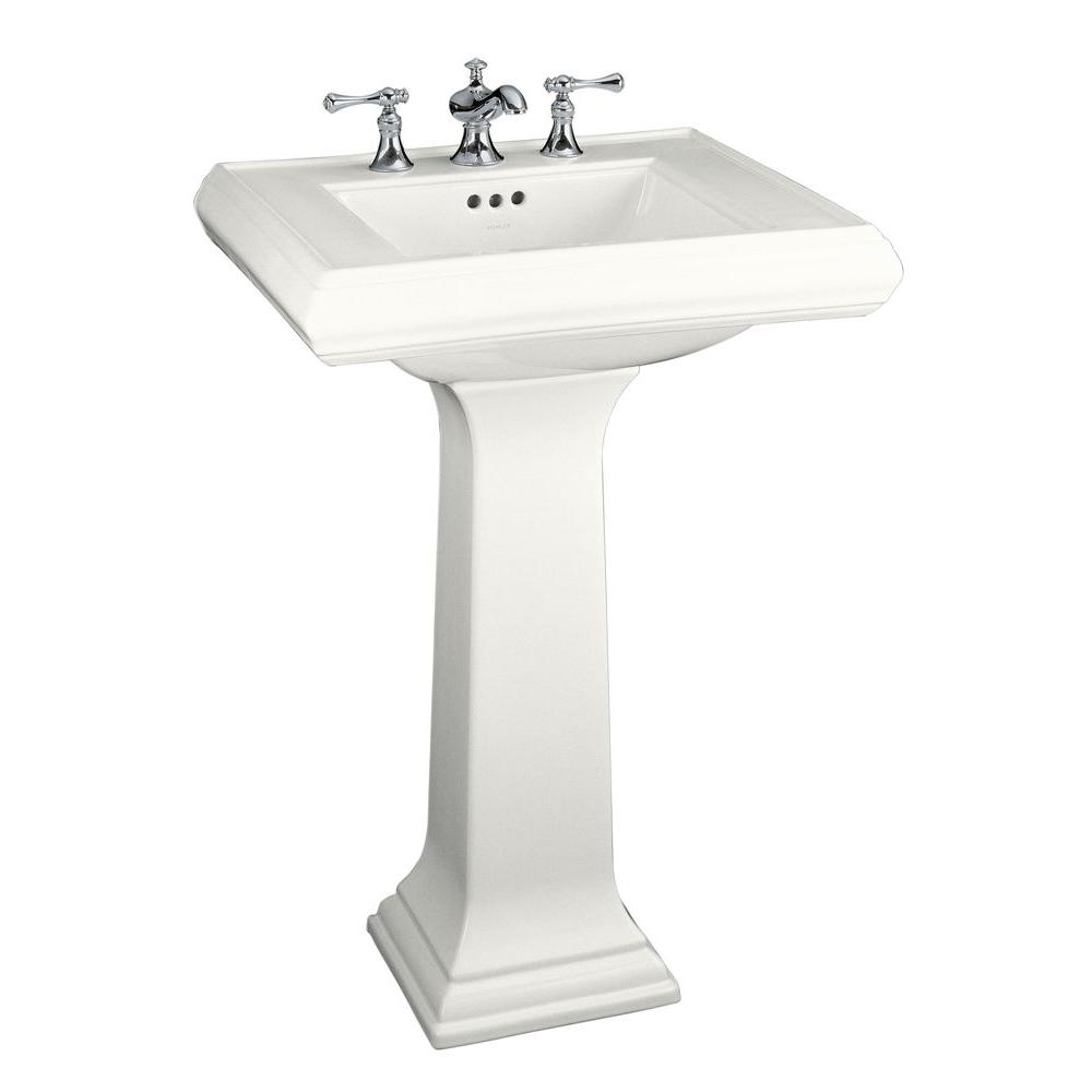 KOHLER Memoirs Classic Ceramic Pedestal Combo Bathroom Sink in White