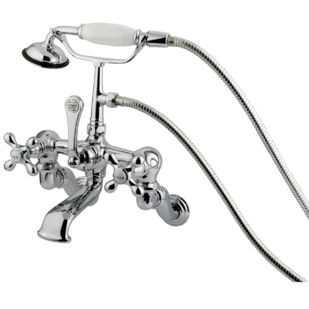 Kingston Brass Vintage Adjustable Center 3Handle Claw Foot Tub Faucet