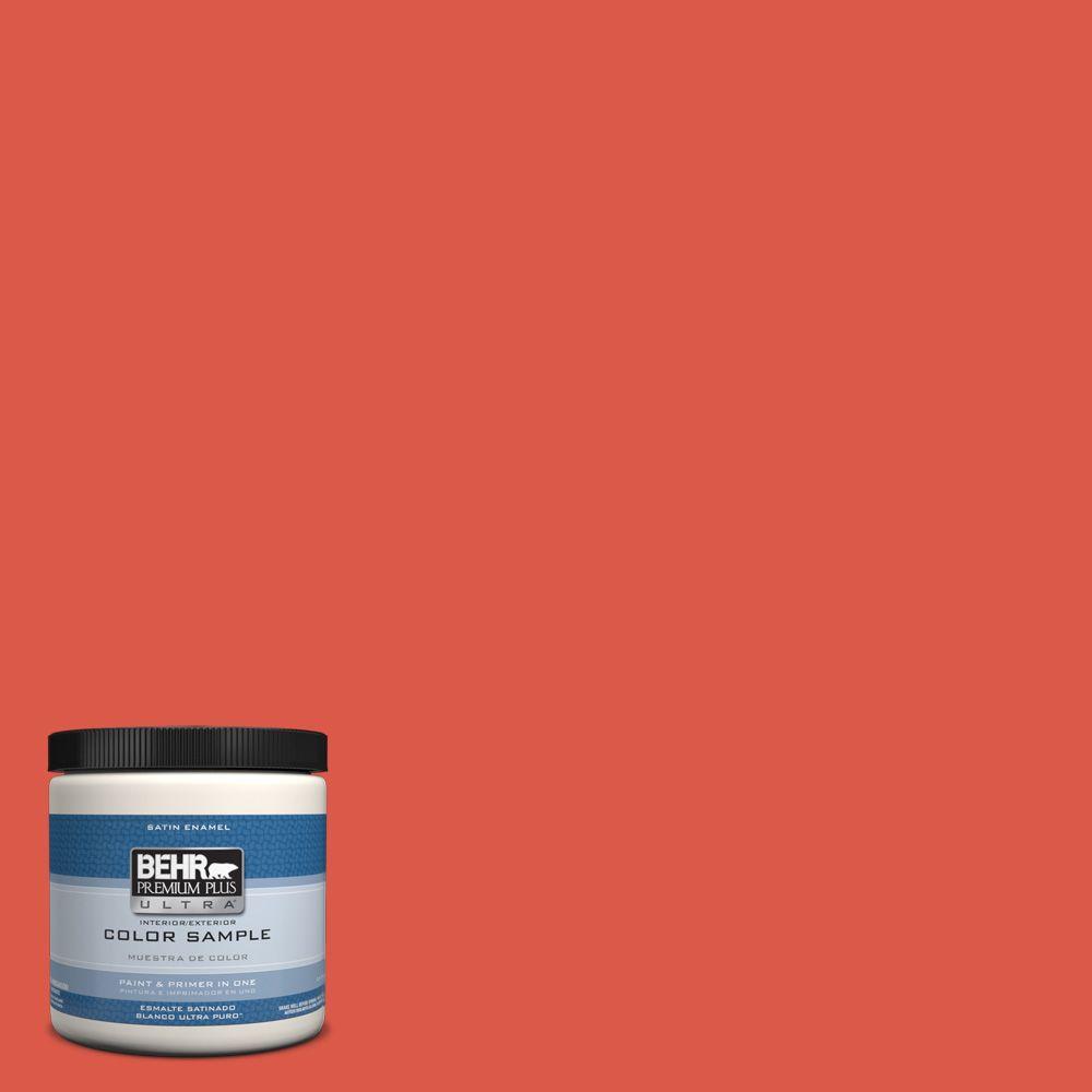 BEHR Premium Plus Ultra 8 oz. T127 Red Wire Interior/Exterior Satin