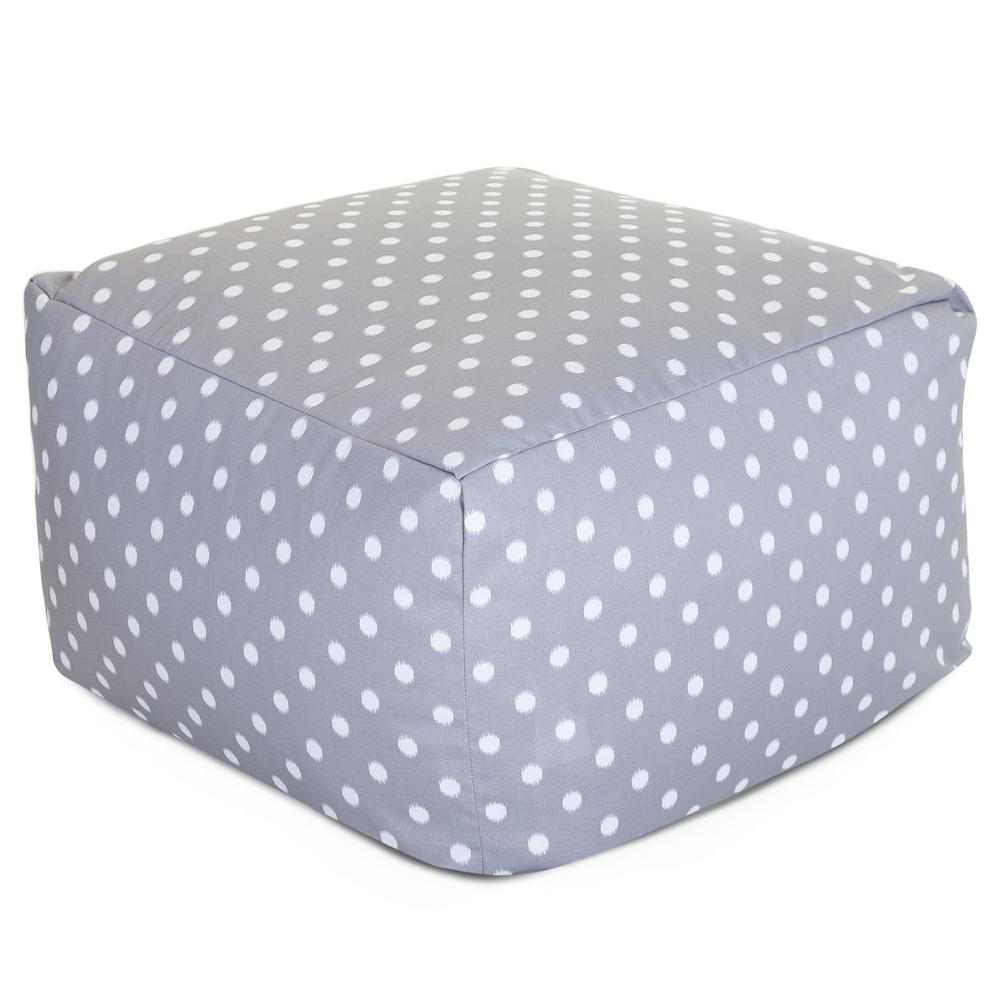 Round Ottoman Cushions Outdoor The Home Depot Gray Ikat Dot Indoor Outdoor Ottoman Cushion