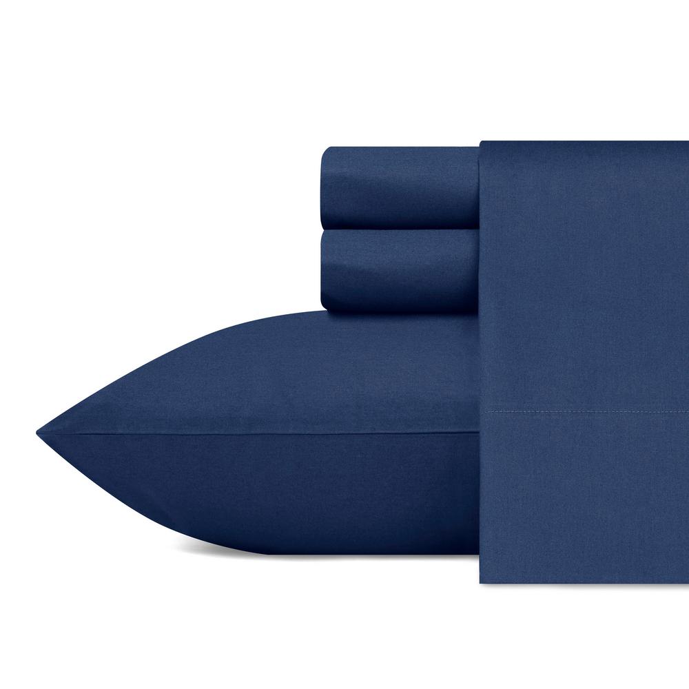 Nautica 4 Piece Coastal Navy Blue Solid 200 Thread Count Cotton King Sheet Set Ushsa01106572 The Home Depot - Navy Blue Bed Sheets King Nautica 4 Piece Coastal Navy Blue Solid 200 Thread Count Cotton King Sheet Set Ushsa01106572 The Home Depot - Navy Blue Bed Sheets King