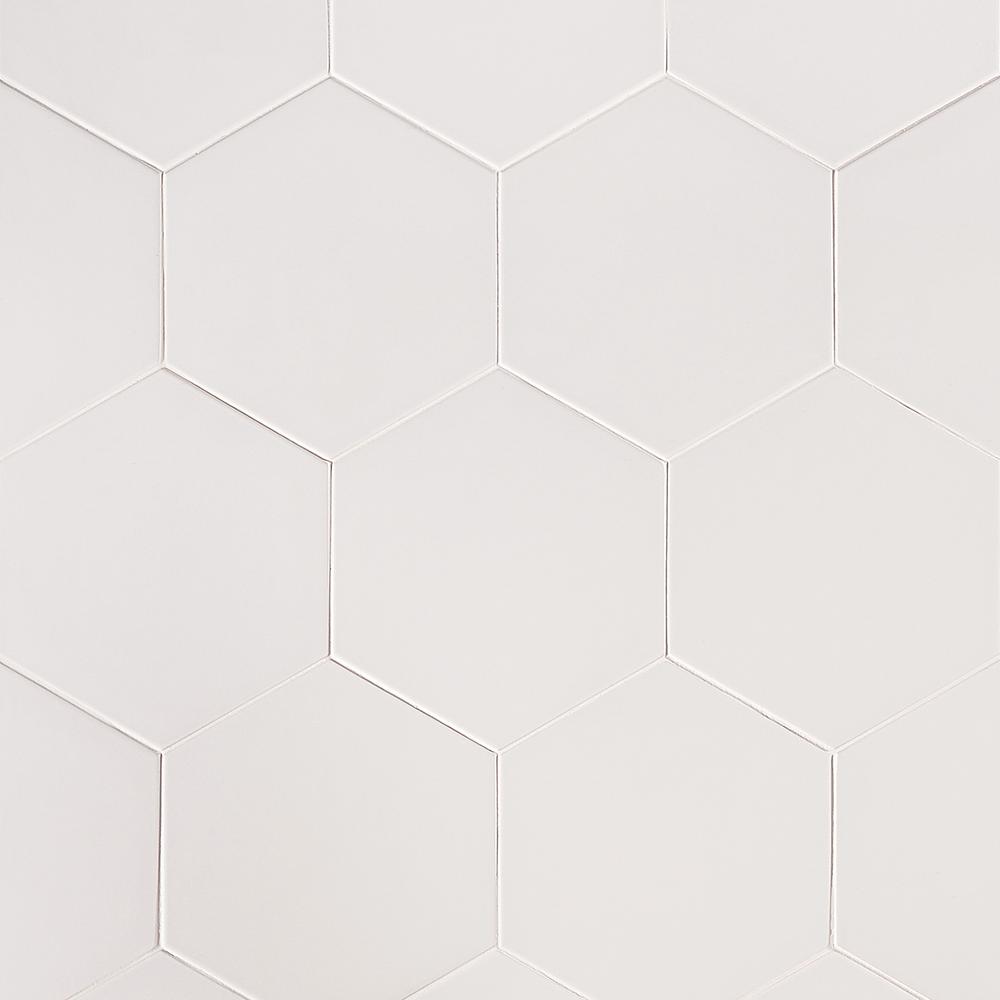 Ivy Hill Tile Eclipse Hex White 8 In X 8 In Matte Porcelain Floor And Wall Tile 603 Sq Ft 2658