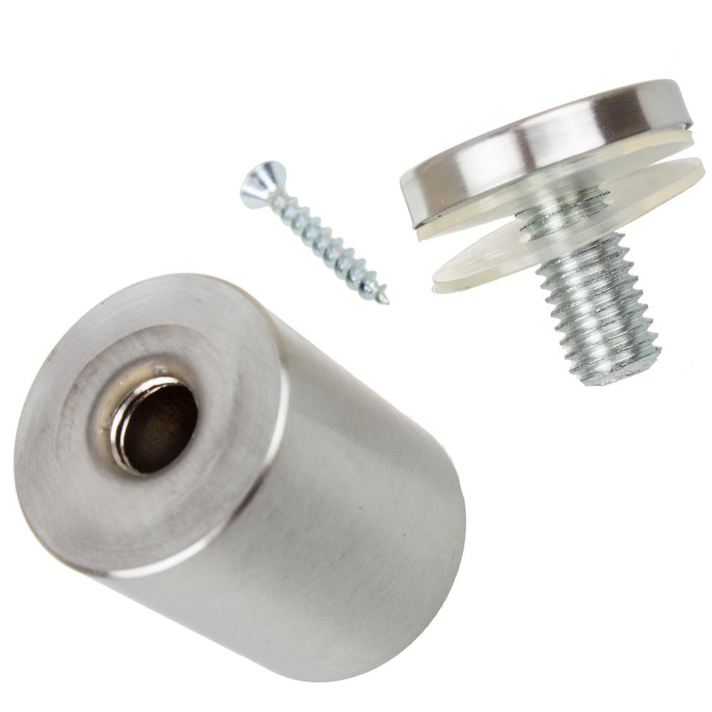 Glass and Acrylic Sign Stand Off Wall Anchors and Screws 2 Piece Small Sign Pack Stainless Steel Standoff 1-1//4 Inch Diameter x 3//4 Inch Barrel Length Brushed Finish for PVC