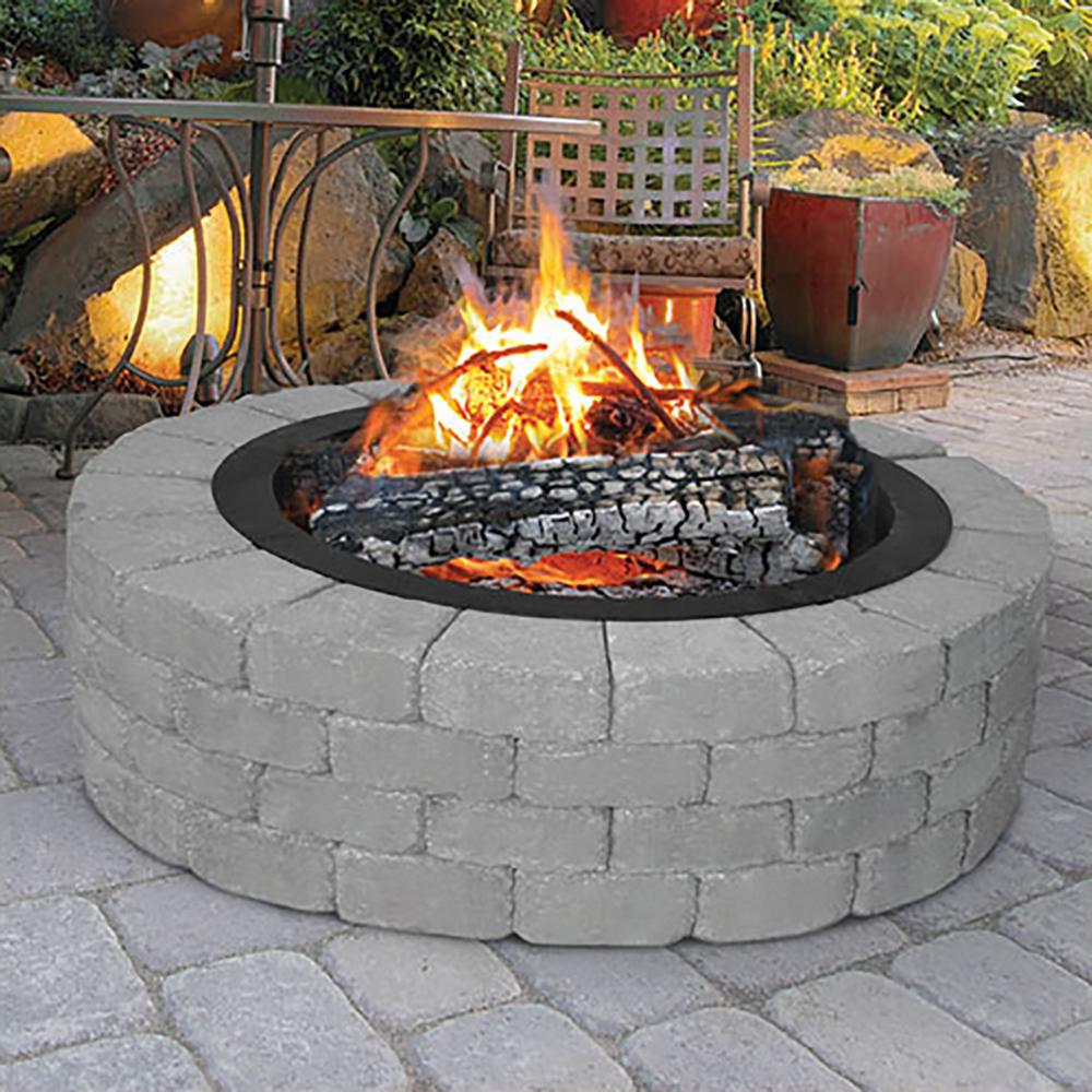 Blue Sky Outdoor Living Heavy Duty 36 In X 10 In Round Steel Wood Fire Pit Ring With 2 7 Mm Steel Fr3612 The Home Depot