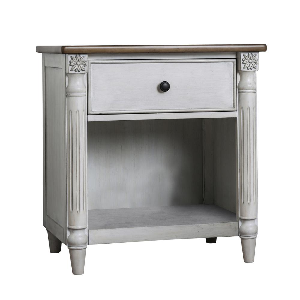 Furniture Of America Emelia 1 Drawer Antique White