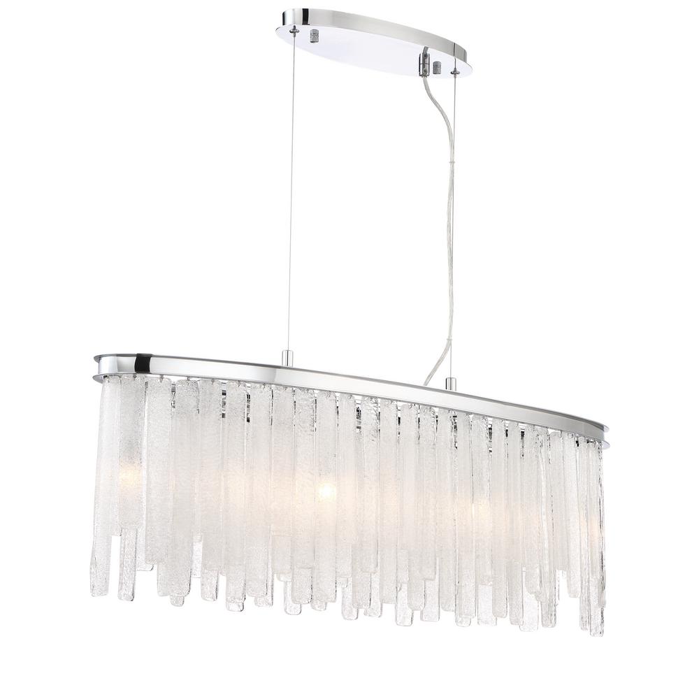 Eurofase Candice Collection 9 Light Polished Chrome Chandelier With Eurofase Candice Collection 9 Light Polished Chrome Chandelier With Granular Glass Shade