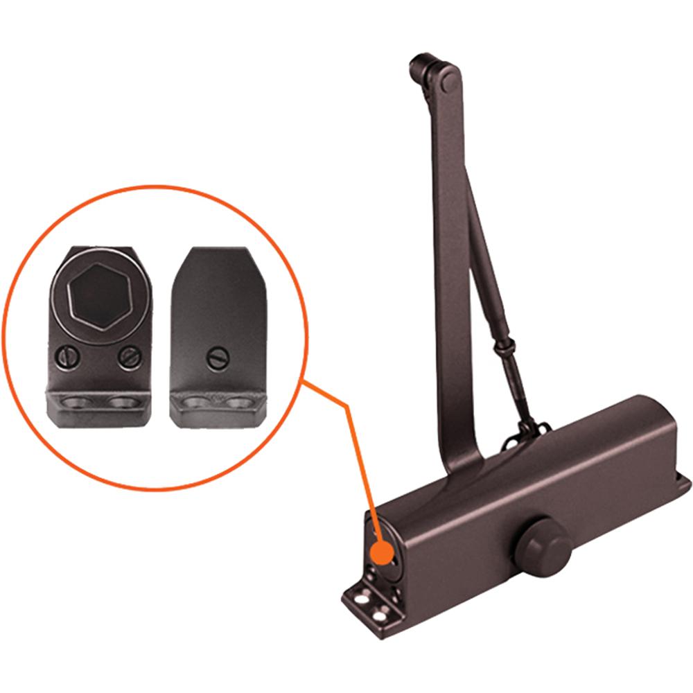 Grip Tight Tools Duranodic Commercial Door Closer with Adjustable 3