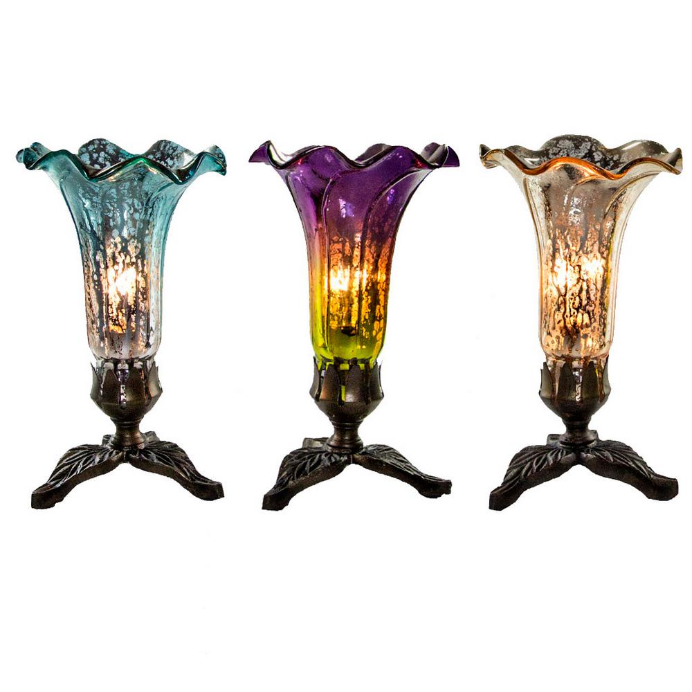River Of Goods 8 25 In Multi Color Accent Lily Lamp Set 3 River Of Goods 8 25 In Multi Color Accent Lily Lamp Set 3