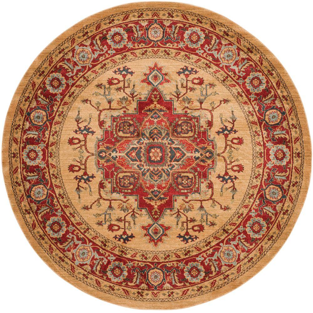 Safavieh Mahal Red Natural 9 Ft X Round Area Rug
