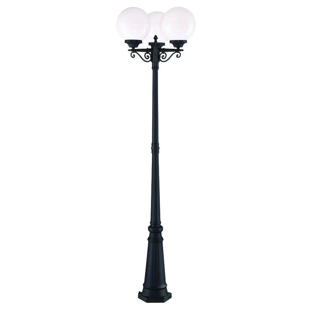 Acclaim Lighting Havana 3-Head 3-Light Matte Black Outdoor Post Light ...