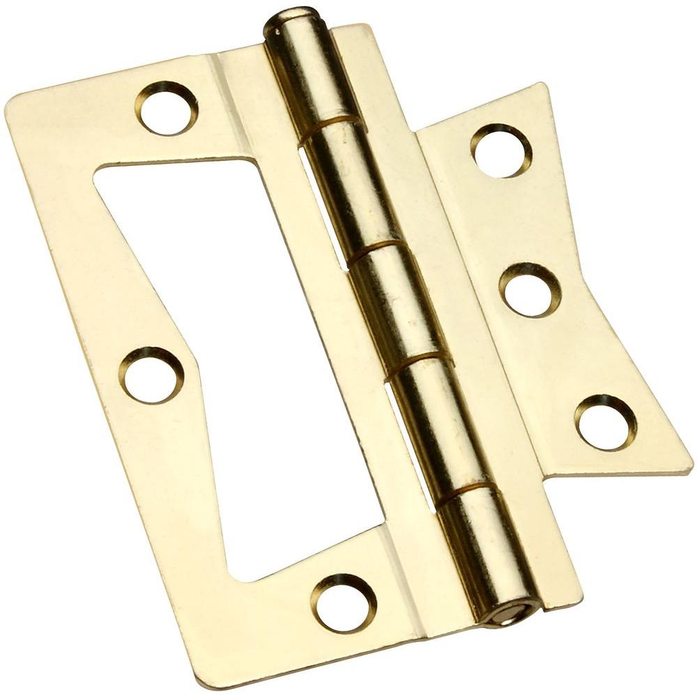 StanleyNational Hardware 3 in. Bright Brass NonMortise HingeCD815 3